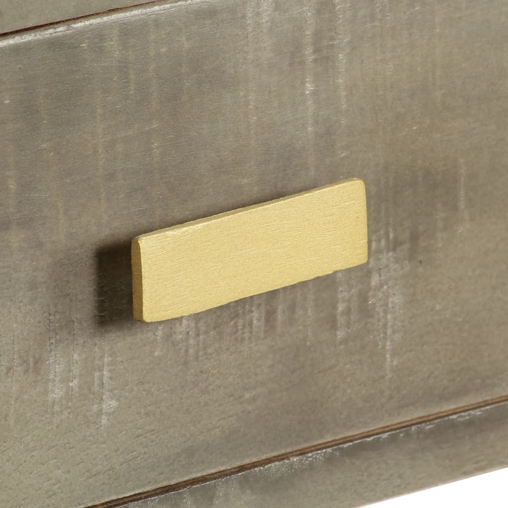 Table console Bois de manguier Gris avec laiton 110x35x76 cm - XIOS