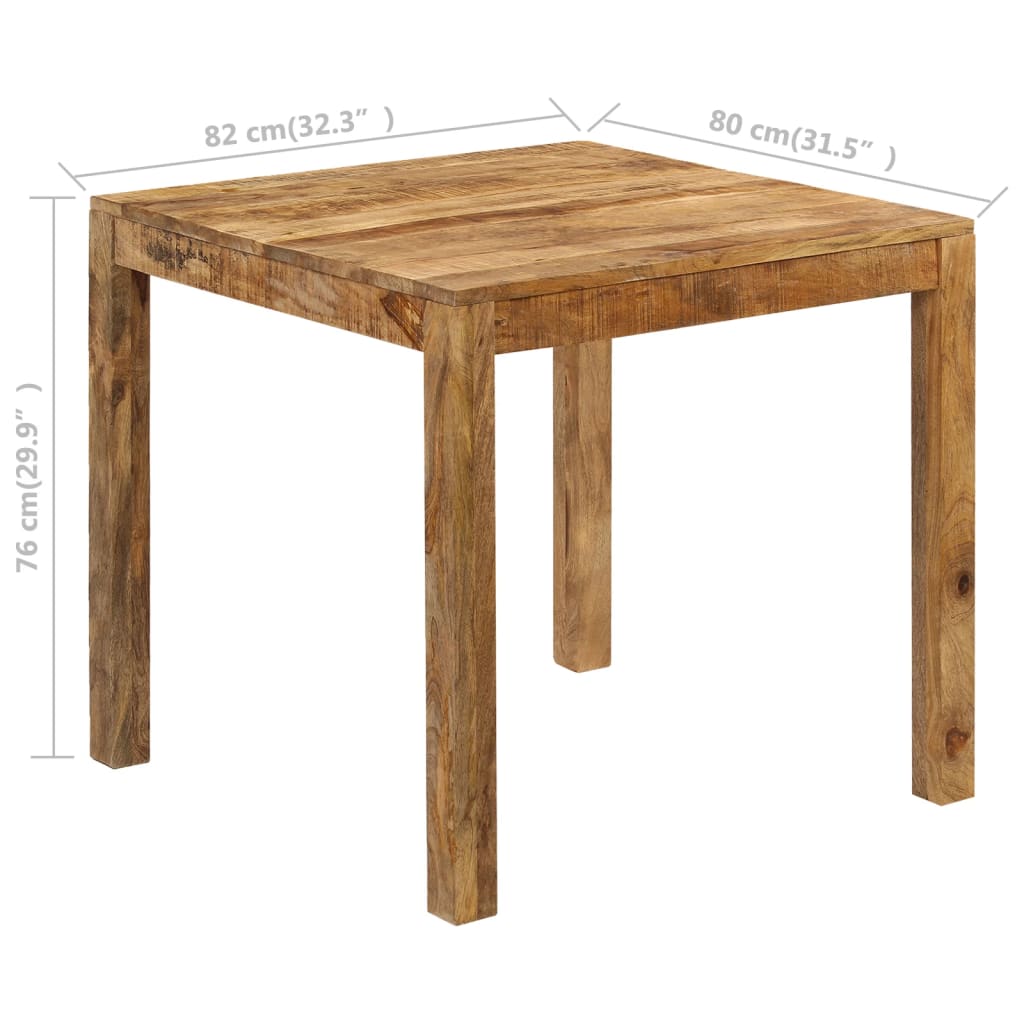 Table à manger Bois de manguier massif 82x80x76 cm