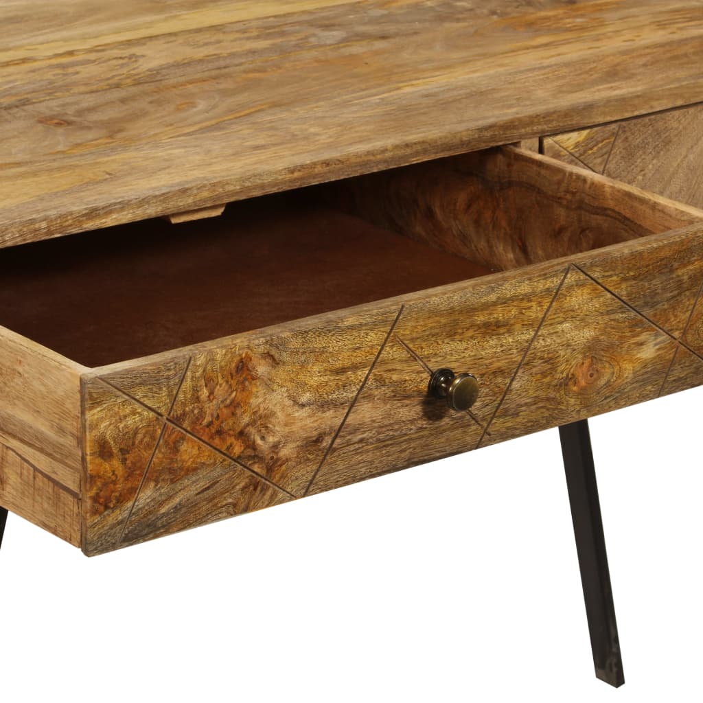 Bureau avec tiroirs Bois solide de manguier 110x50x76 cm - XIOS