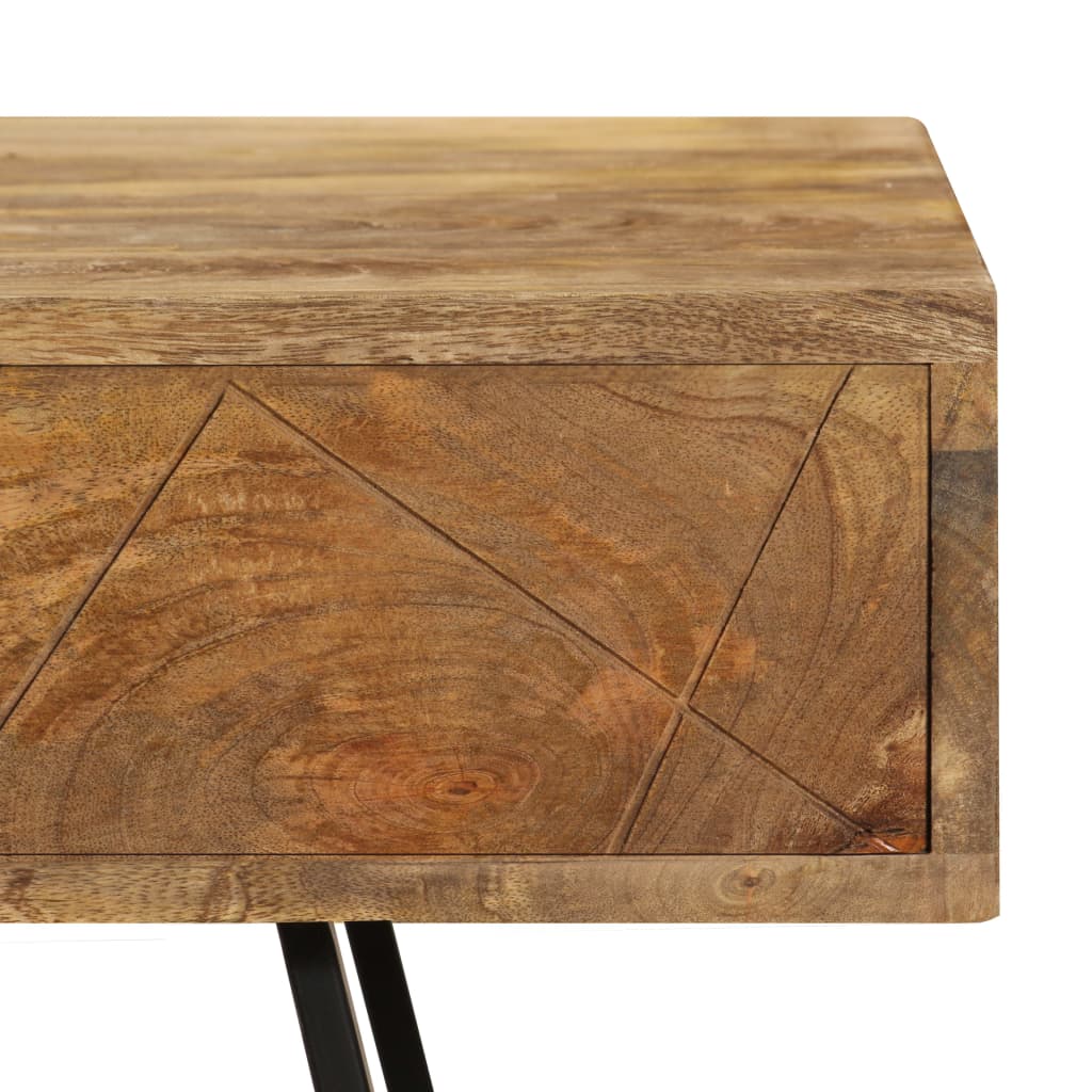 Bureau avec tiroirs Bois solide de manguier 110x50x76 cm