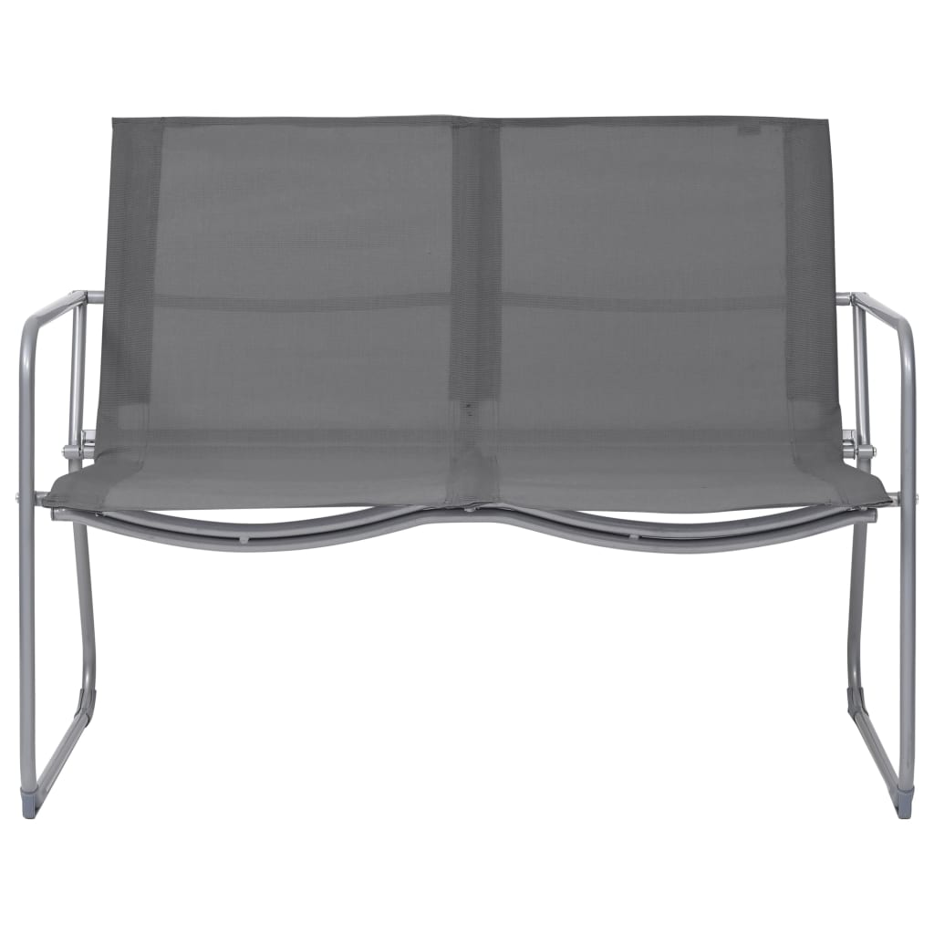 Salon de jardin 4 pcs Tissu et acier Gris - XIOS