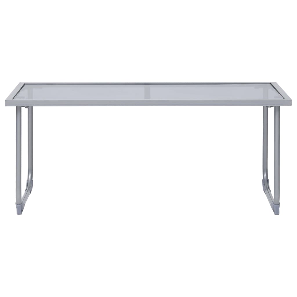 Salon de jardin 4 pcs Tissu et acier Gris - XIOS