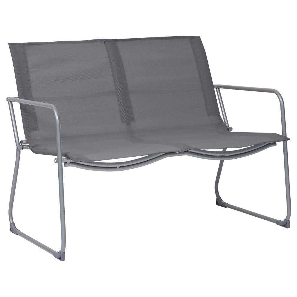 Salon de jardin 4 pcs Tissu et acier Gris - XIOS