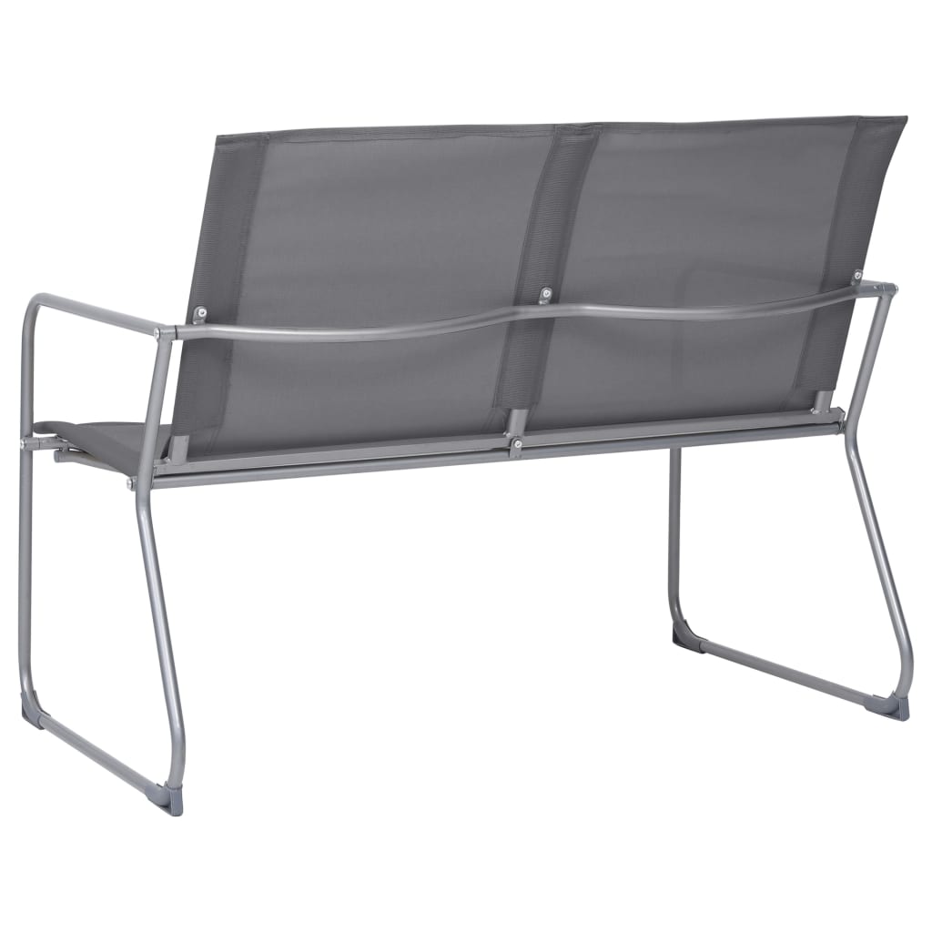 Salon de jardin 4 pcs Tissu et acier Gris - XIOS