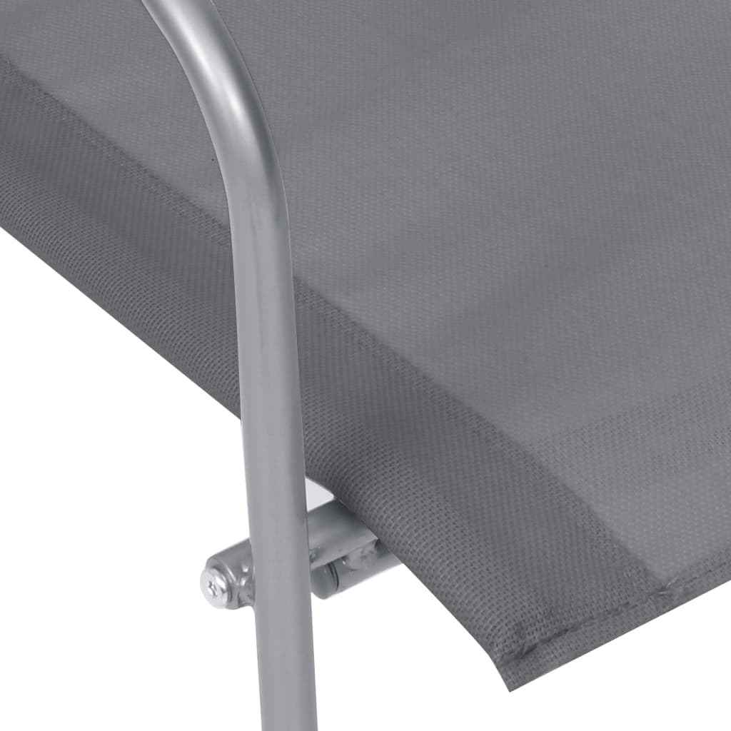 Salon de jardin 4 pcs Tissu et acier Gris - XIOS