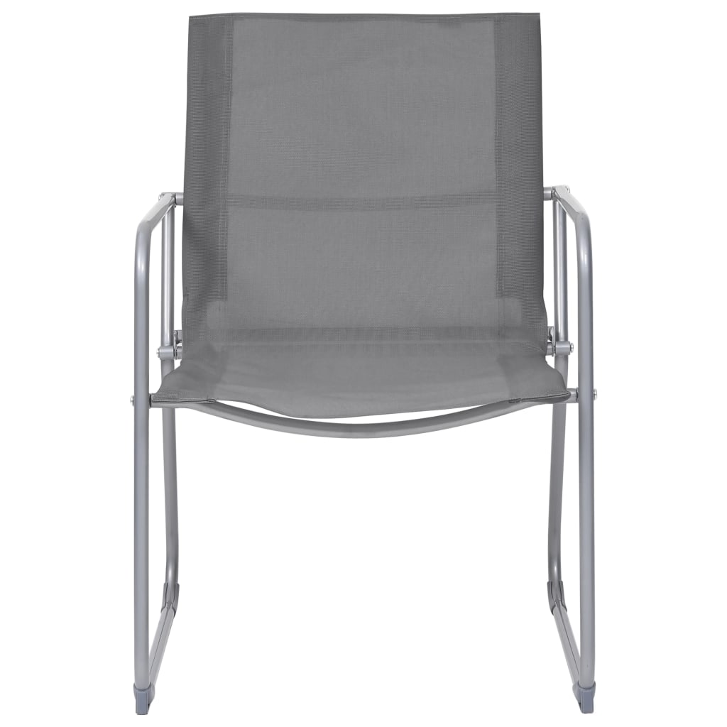 Salon de jardin 4 pcs Tissu et acier Gris - XIOS