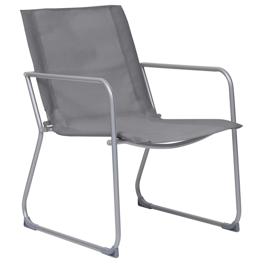 Salon de jardin 4 pcs Tissu et acier Gris - XIOS