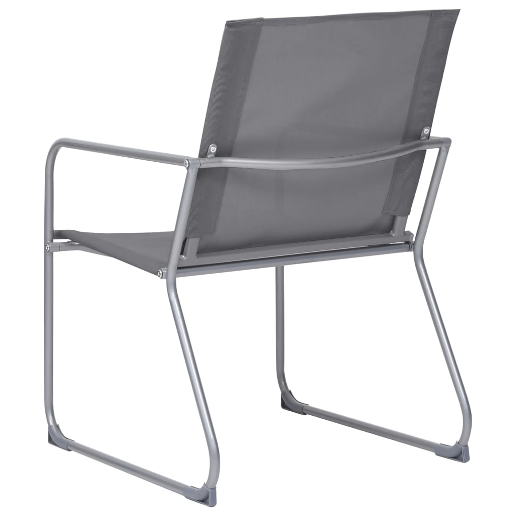 Salon de jardin 4 pcs Tissu et acier Gris - XIOS