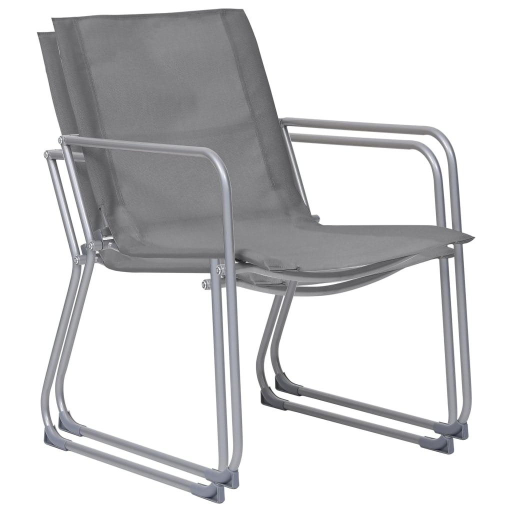 Salon de jardin 4 pcs Tissu et acier Gris - XIOS