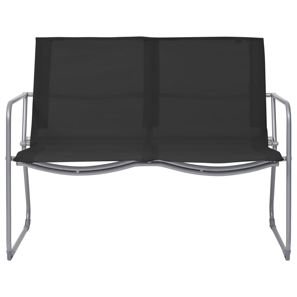 Salon de jardin 4 pcs Tissu et acier Noir - XIOS