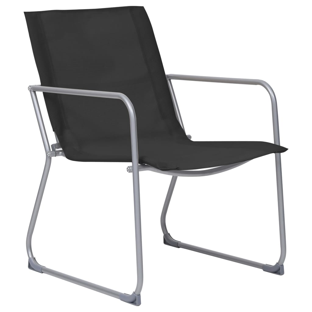 Salon de jardin 4 pcs Tissu et acier Noir - XIOS