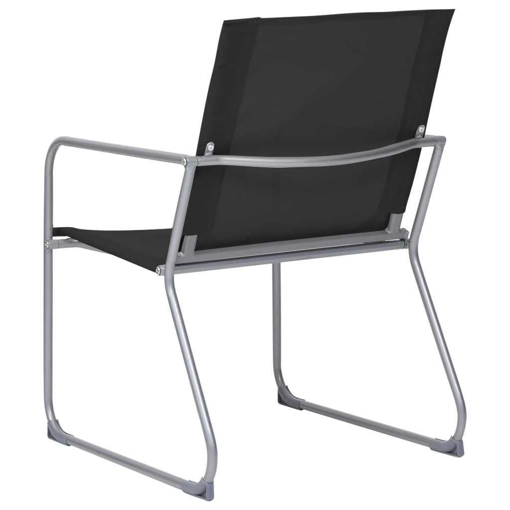 Salon de jardin 4 pcs Tissu et acier Noir - XIOS