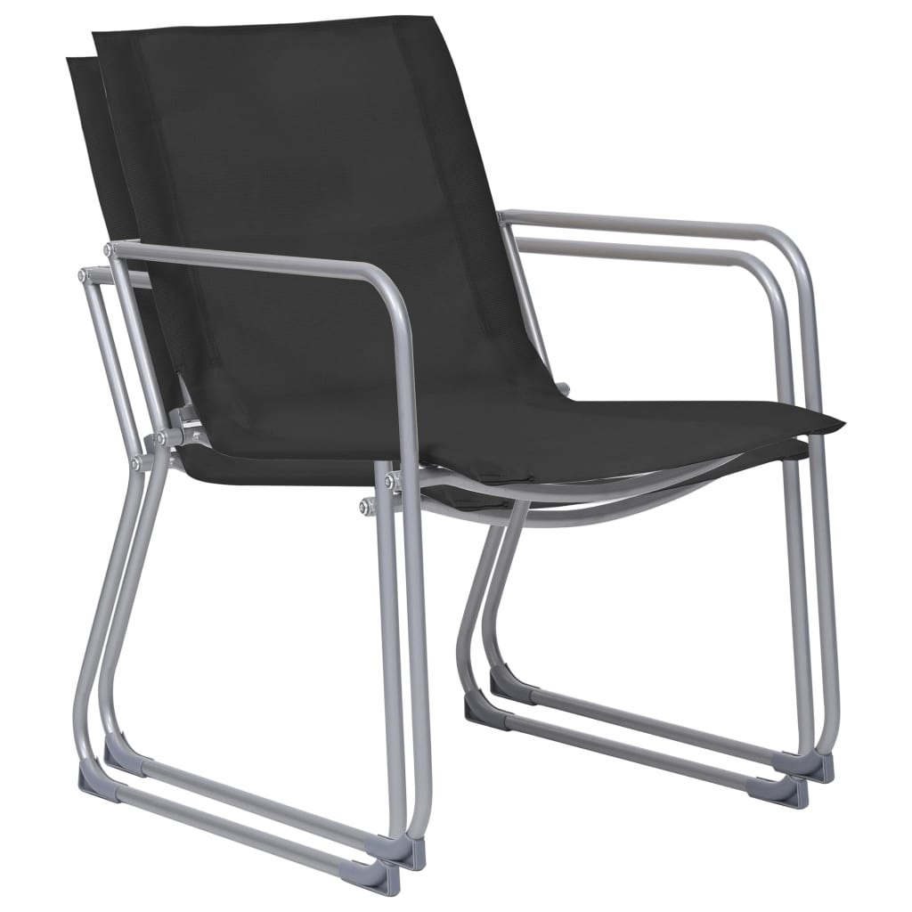 Salon de jardin 4 pcs Tissu et acier Noir - XIOS
