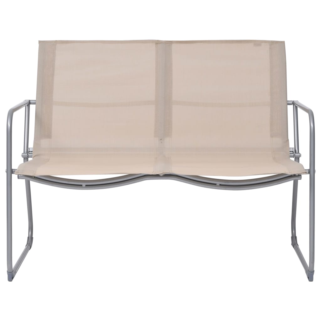 Salon de jardin 4 pcs Tissu et acier Crème - XIOS