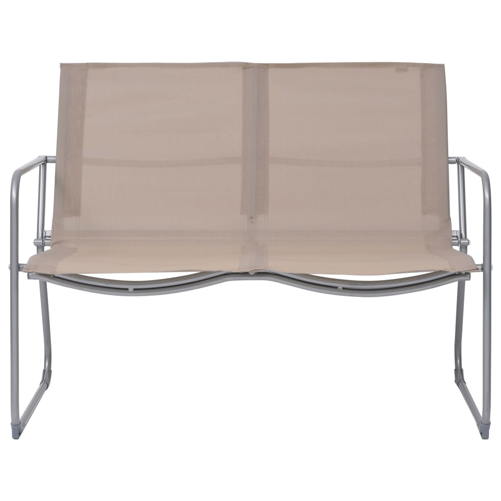 Salon de jardin 4 pcs Tissu et acier Taupe - XIOS