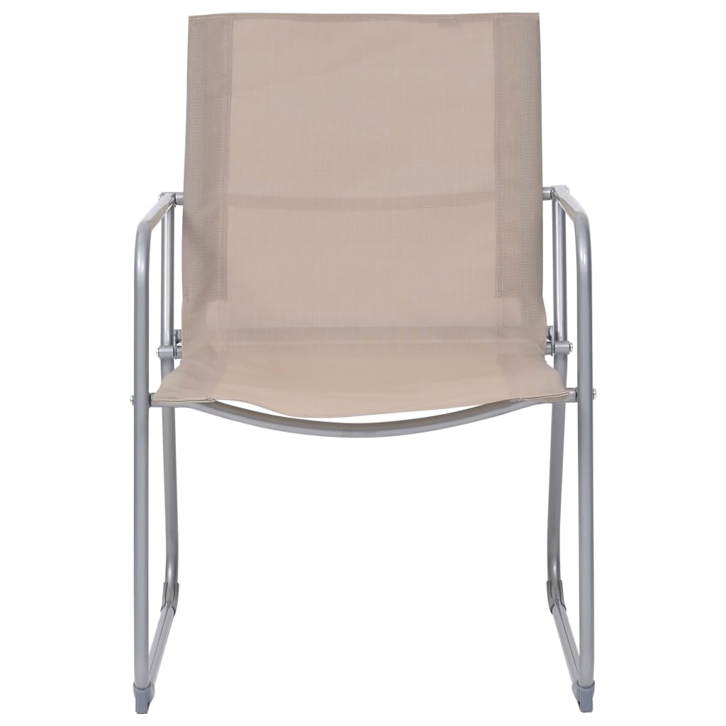 Salon de jardin 4 pcs Tissu et acier Taupe - XIOS