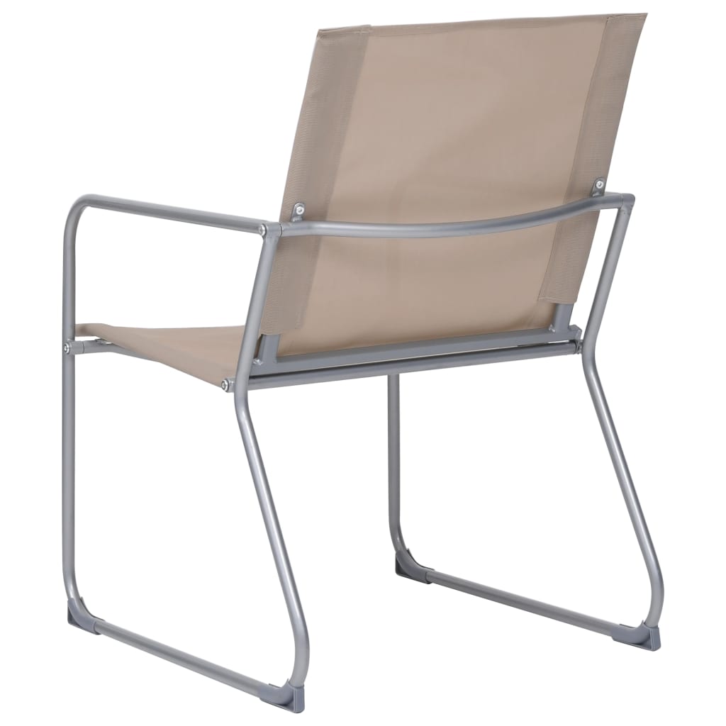 Salon de jardin 4 pcs Tissu et acier Taupe - XIOS