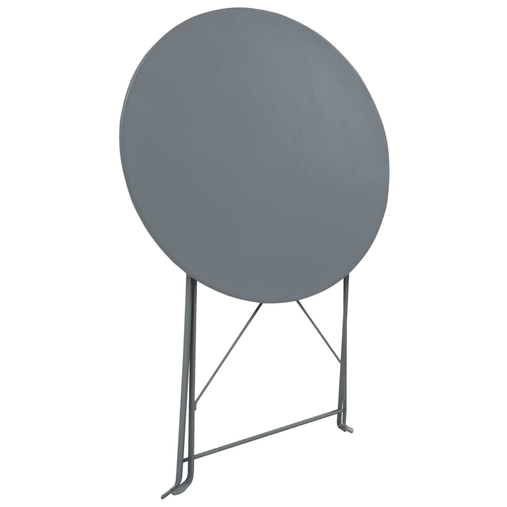 Mobilier de bistro 3 pcs Acier Gris - XIOS