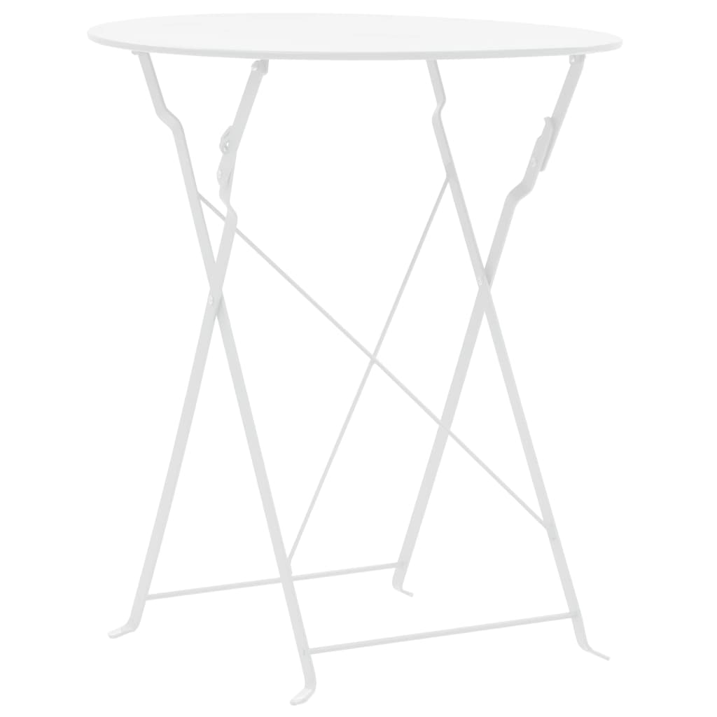 Mobilier de bistro 3 pcs Acier Blanc - XIOS