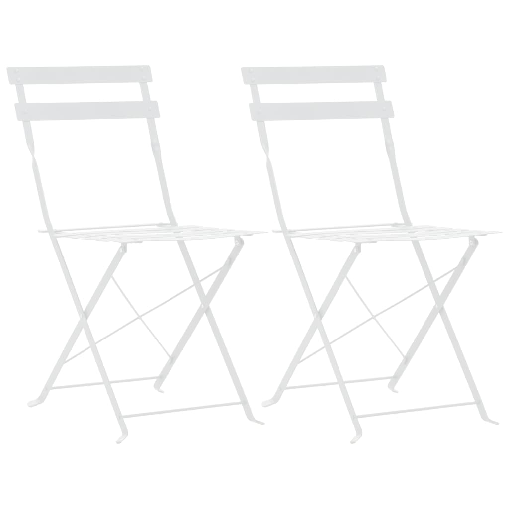 Mobilier de bistro 3 pcs Acier Blanc - XIOS