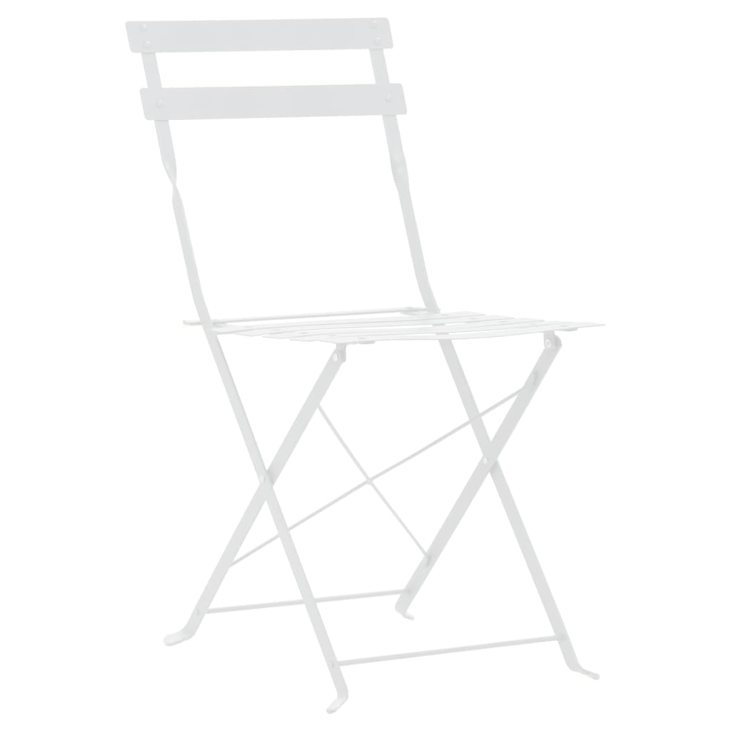 Mobilier de bistro 3 pcs Acier Blanc - XIOS