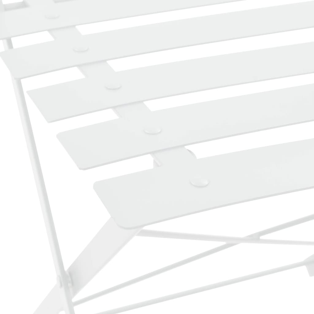 Mobilier de bistro 3 pcs Acier Blanc - XIOS
