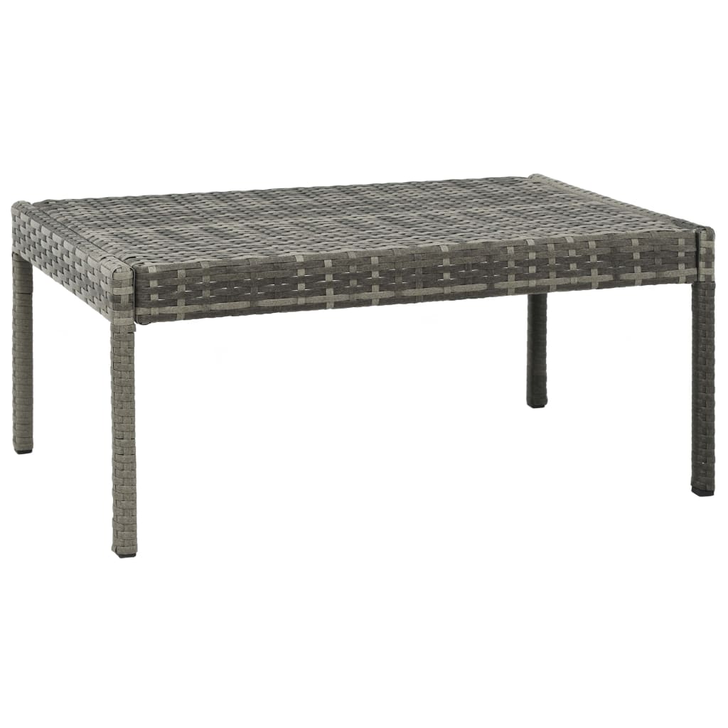 Salon de jardin 3 pcs avec coussins Résine tressée Gris - XIOS