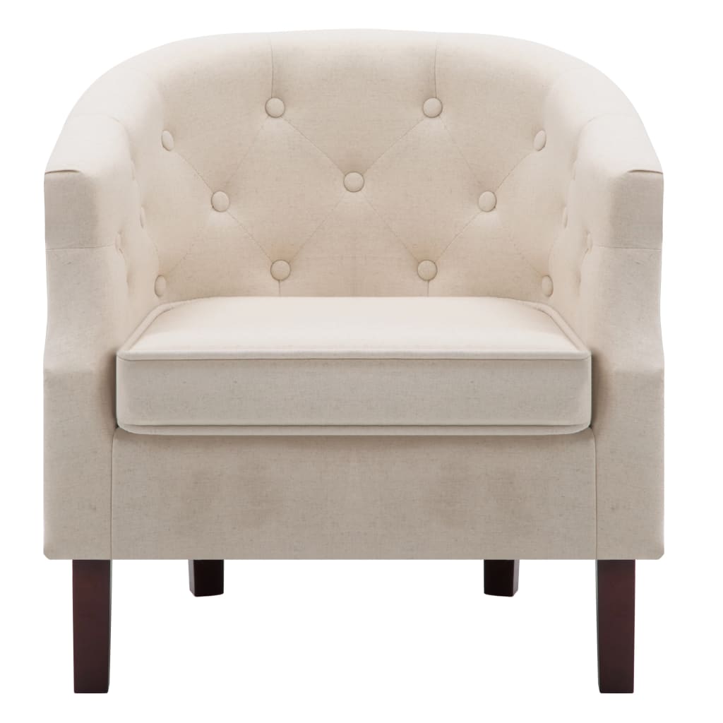 Fauteuil beige tissu - XIOS