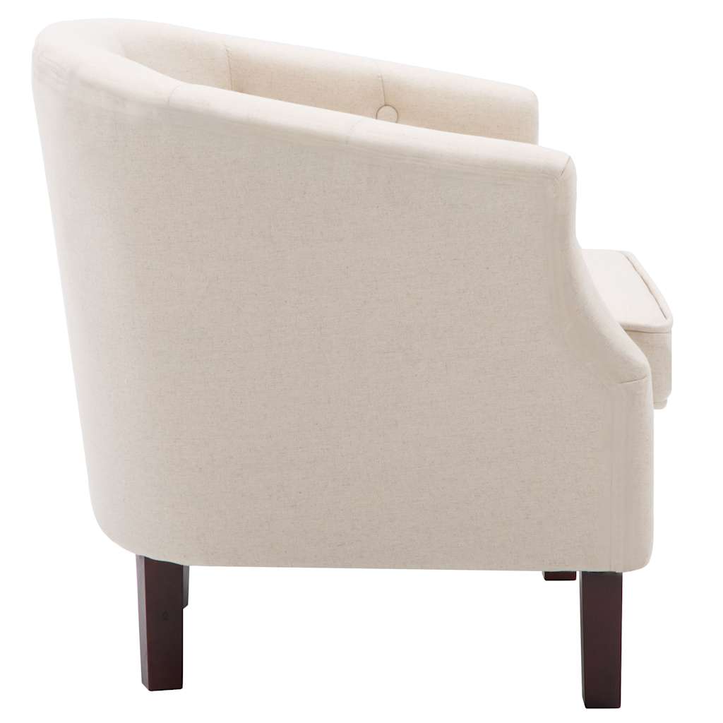 Fauteuil beige tissu
