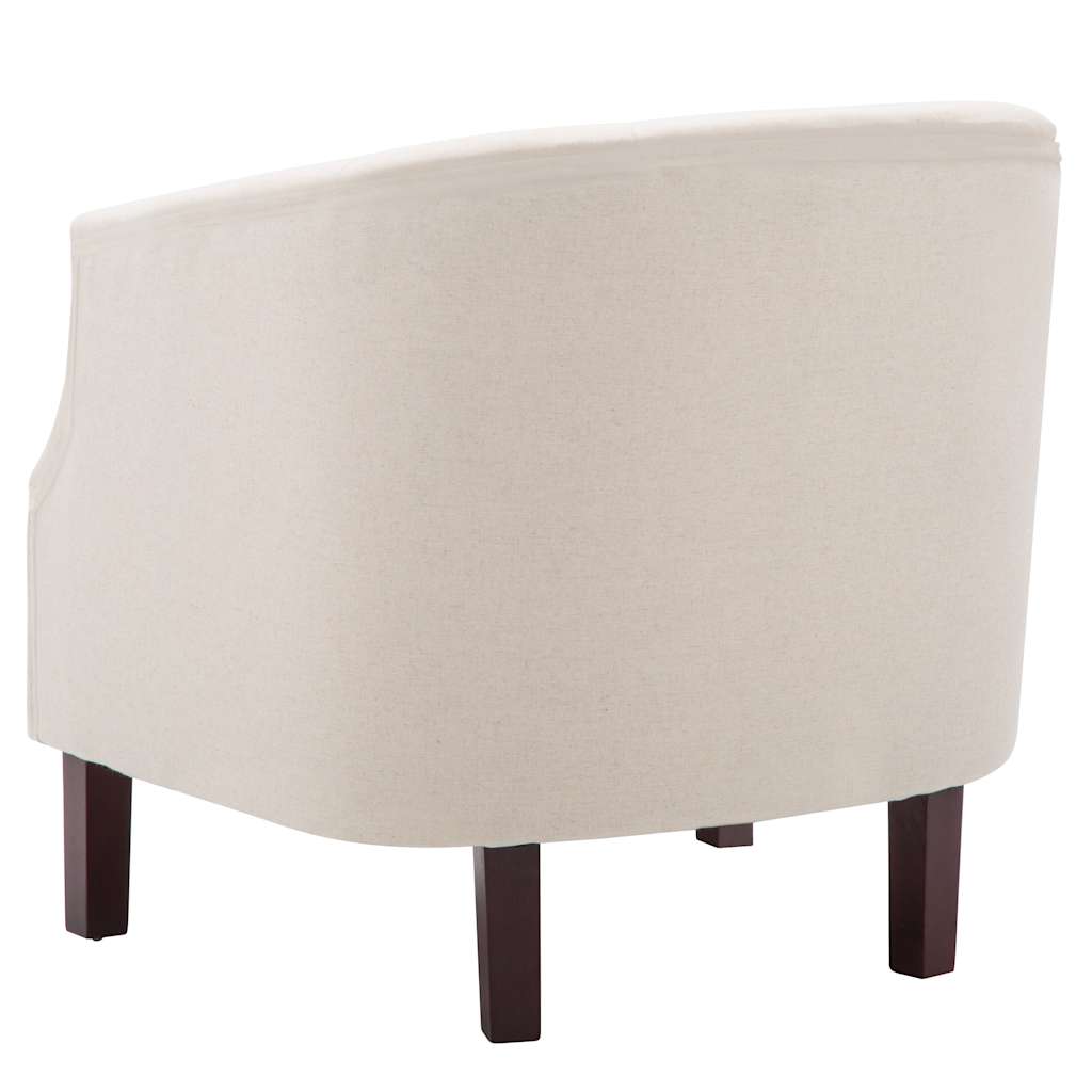 Fauteuil beige tissu
