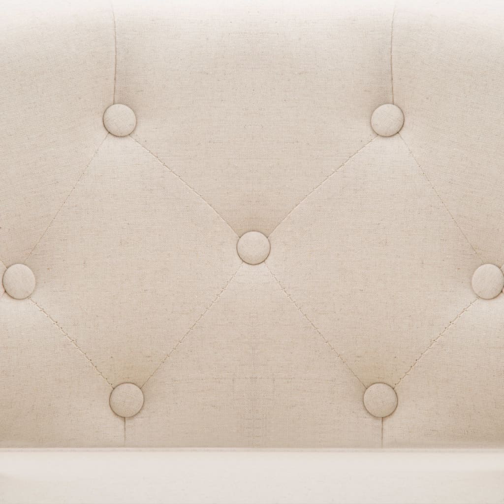 Fauteuil beige tissu