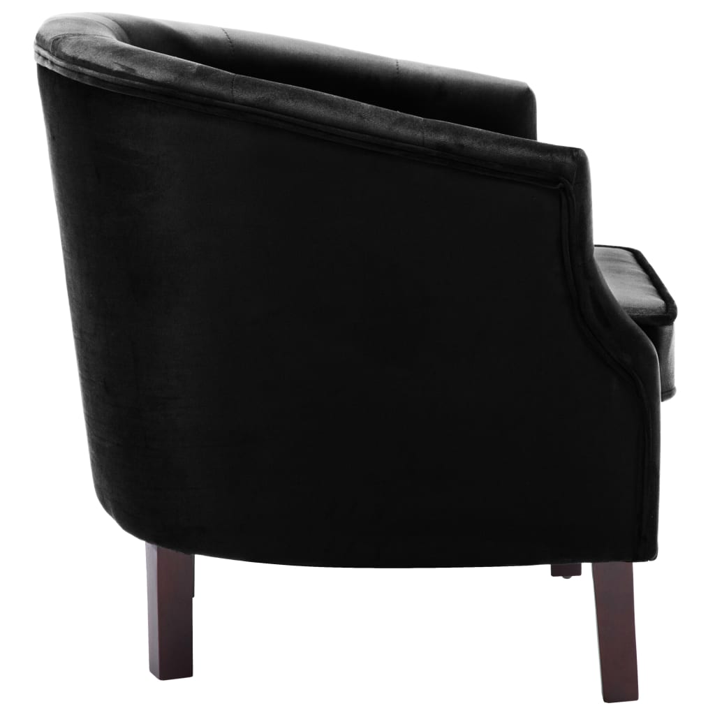Fauteuil noir velours - XIOS