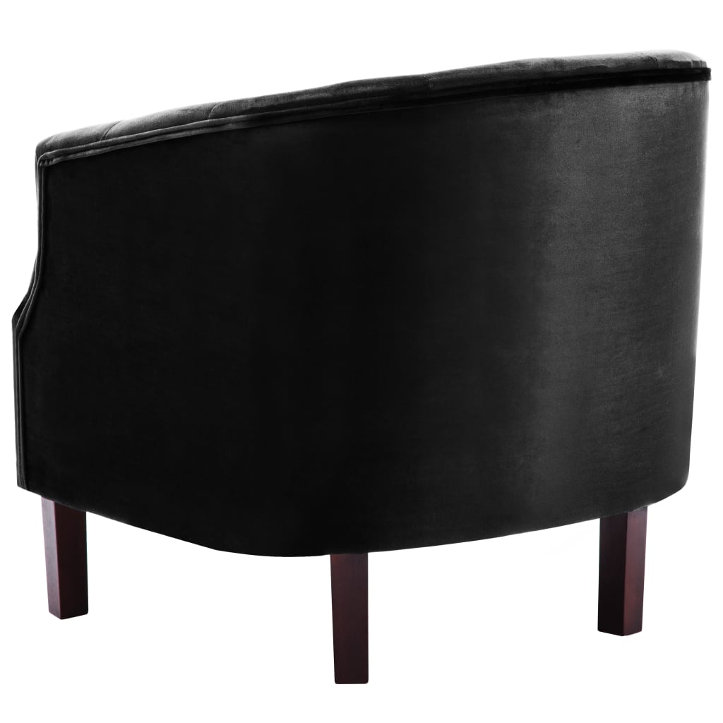 Fauteuil noir velours - XIOS