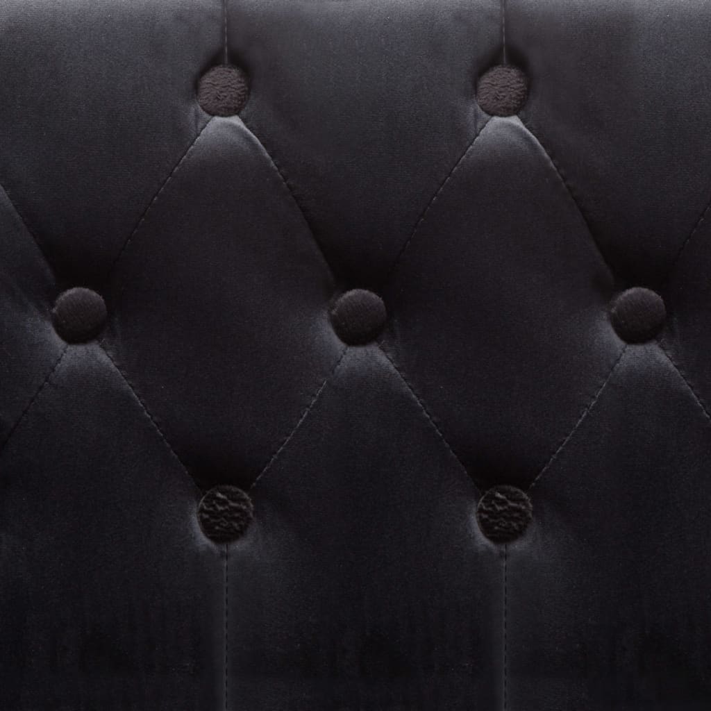 Fauteuil noir velours - XIOS