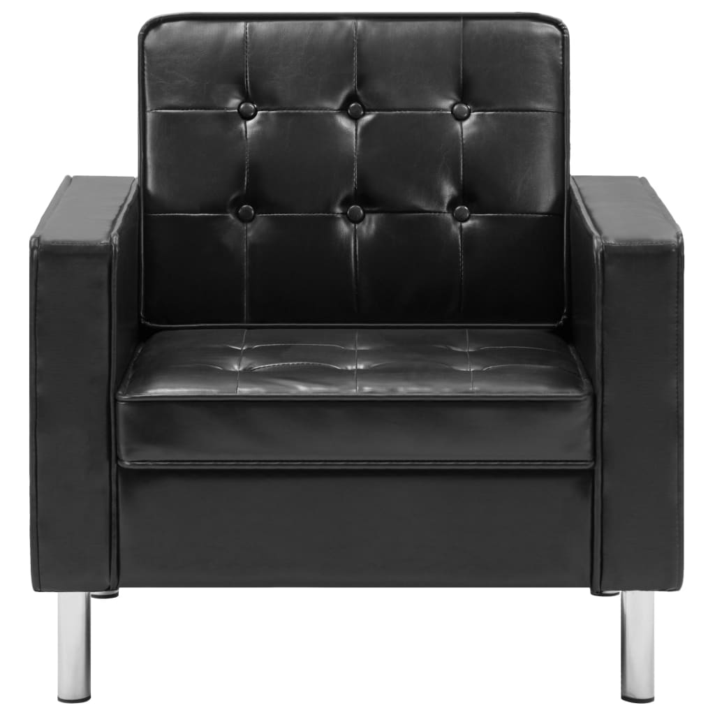 Fauteuil Noir 75x70x75 cm Similicuir - XIOS