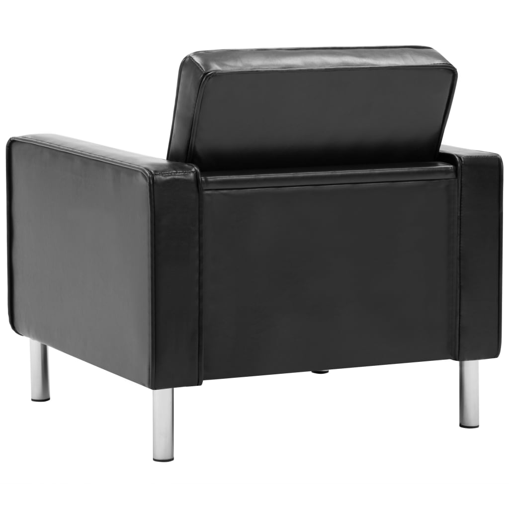 Fauteuil Noir 75x70x75 cm Similicuir - XIOS