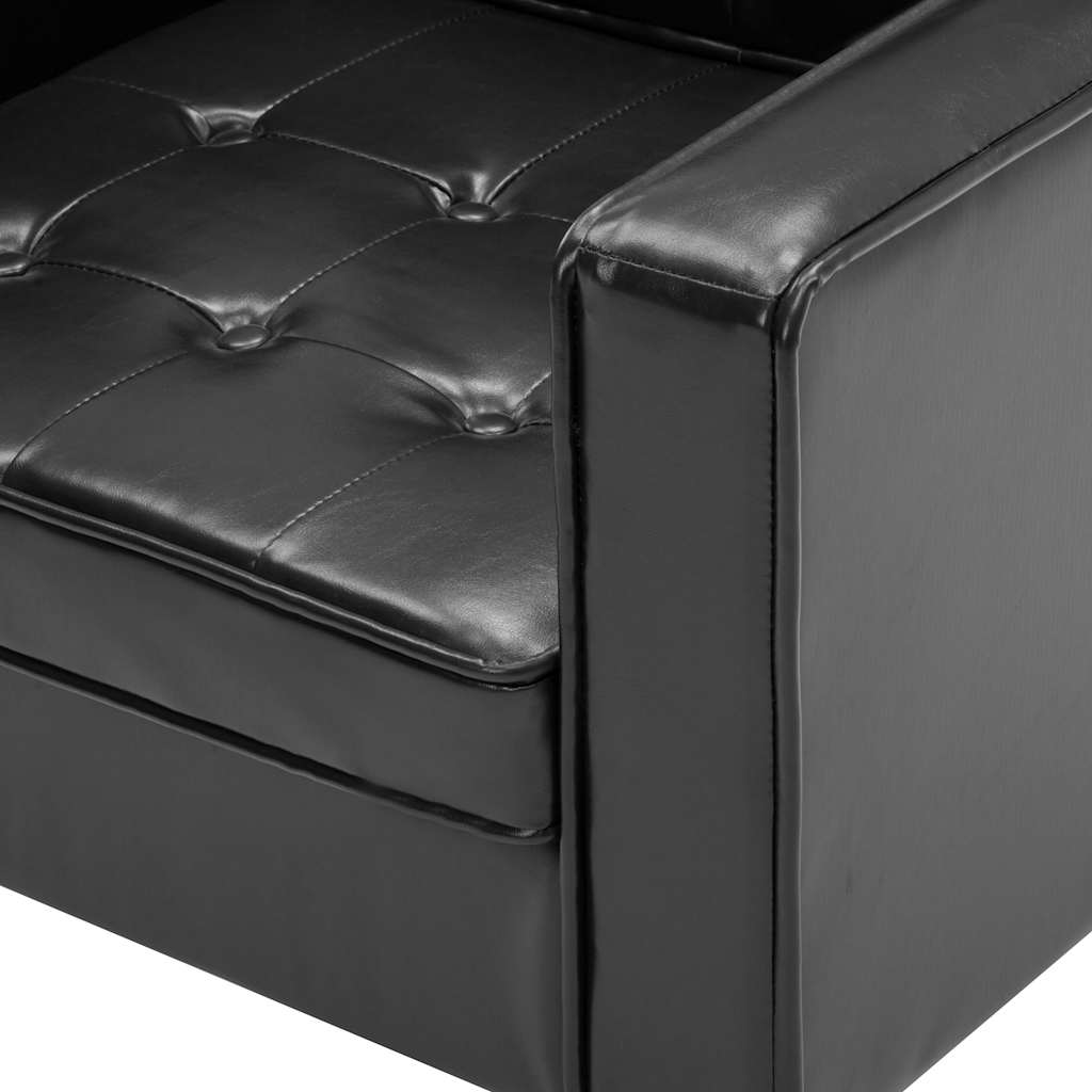 Fauteuil Noir 75x70x75 cm Similicuir - XIOS