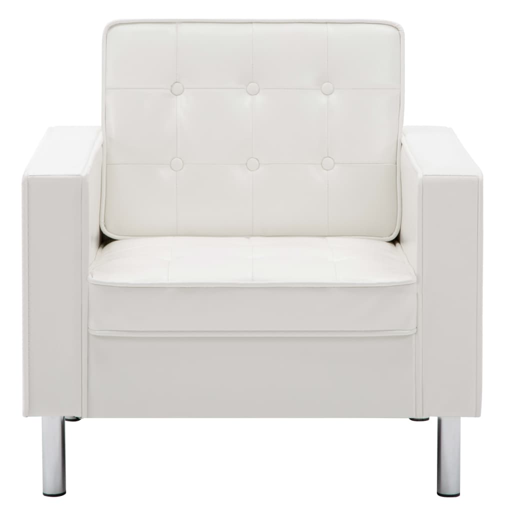 Fauteuil Blanc 75x70x75 cm Similicuir - XIOS