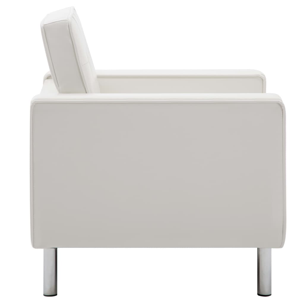 Fauteuil Blanc 75x70x75 cm Similicuir - XIOS