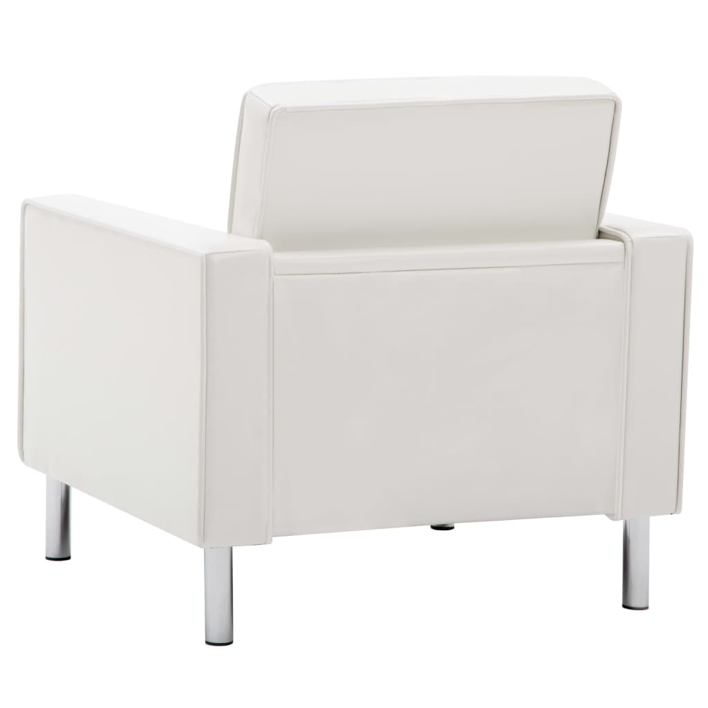 Fauteuil Blanc 75x70x75 cm Similicuir - XIOS