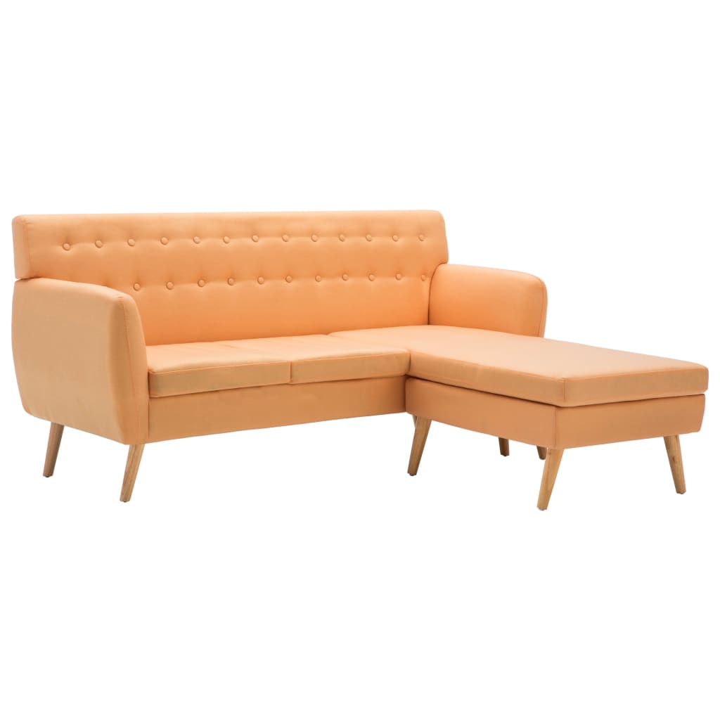 Canapé d'angle revêtement en tissu 171,5x138x81,5 cm orange - XIOS
