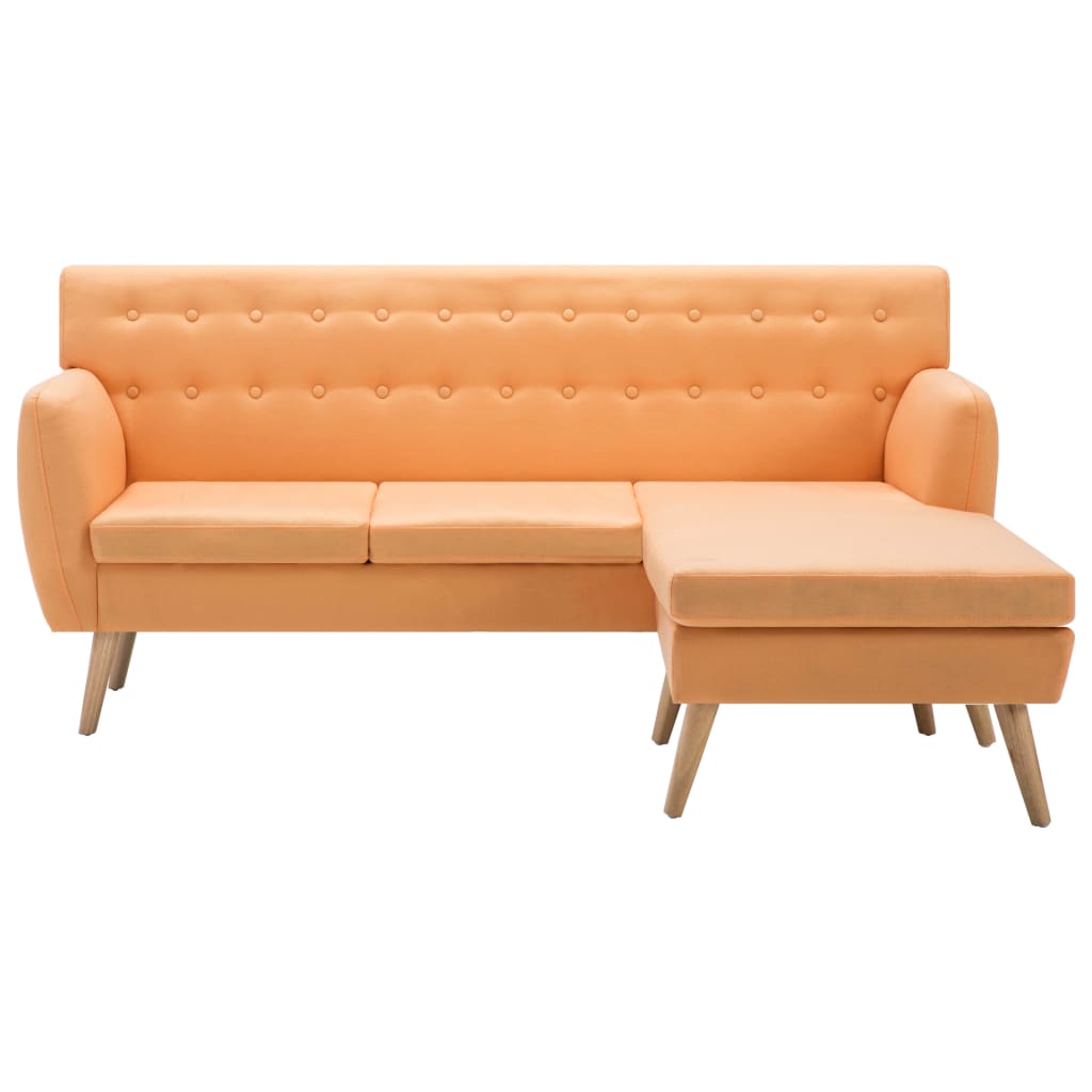 Canapé d'angle revêtement en tissu 171,5x138x81,5 cm orange - XIOS