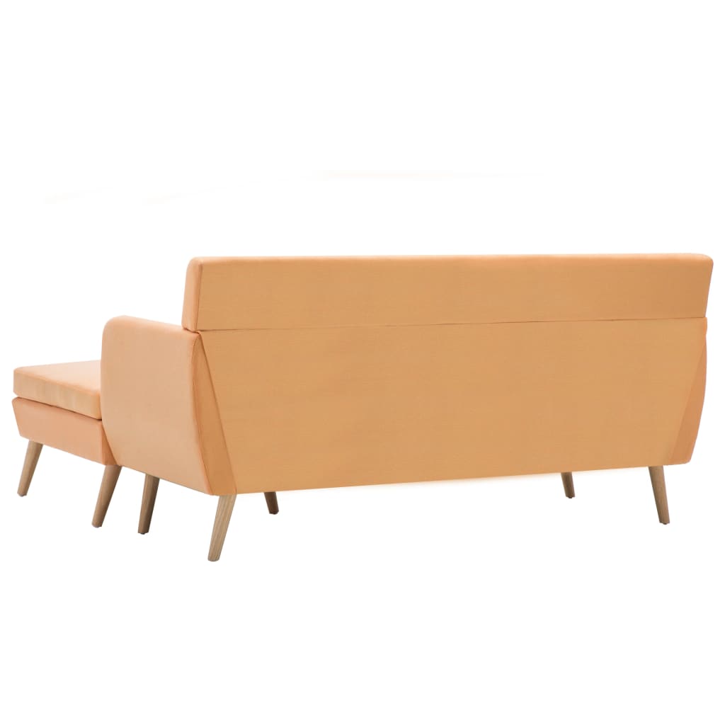 Canapé d'angle revêtement en tissu 171,5x138x81,5 cm orange - XIOS