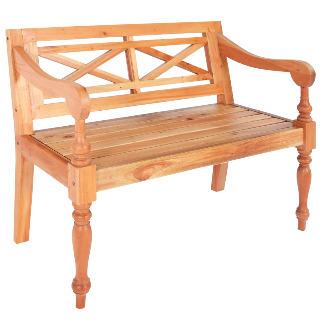 Banc Batavia 98 cm Bois d'acajou massif Marron clair - XIOS