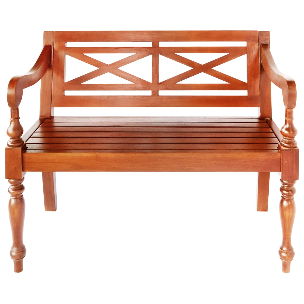 Banc Batavia 98 cm Bois d'acajou massif Marron foncé - XIOS