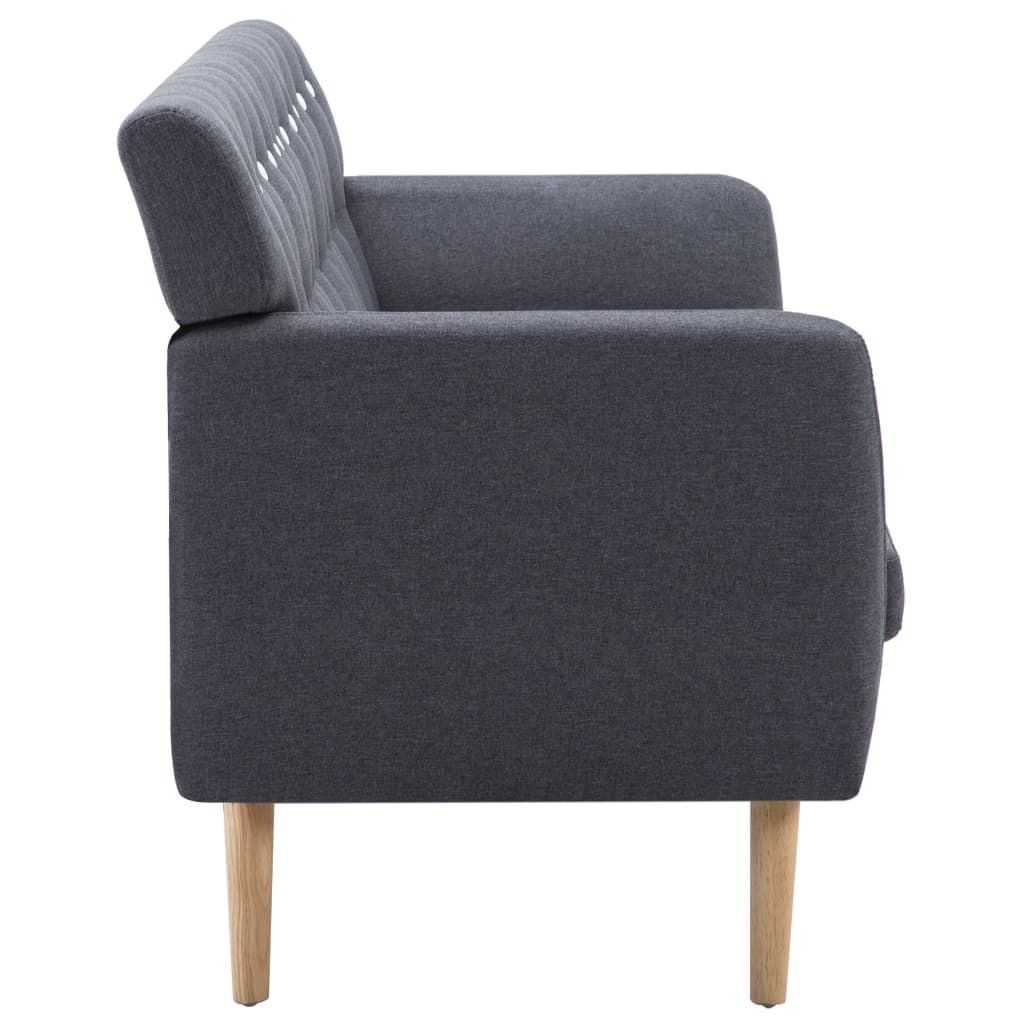Canapé à 3 places Revêtement en tissu 172x70x82 cm Gris foncé - XIOS