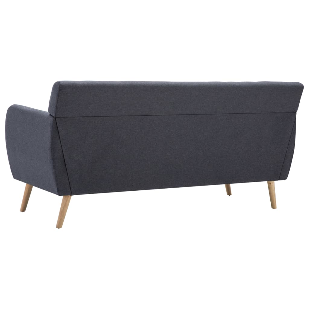 Canapé à 3 places Revêtement en tissu 172x70x82 cm Gris foncé - XIOS
