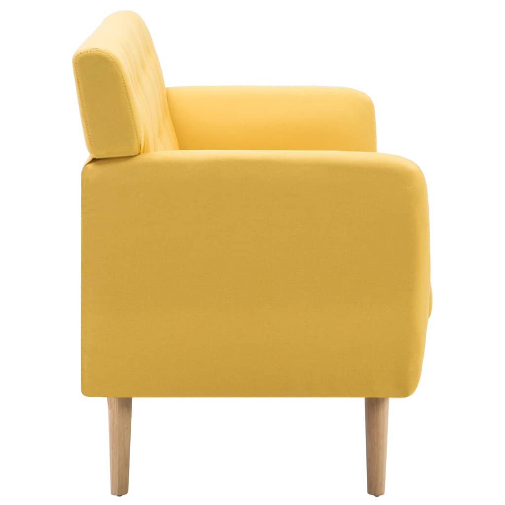 Canapé à 3 places revêtement en tissu 172x70x82 cm jaune - XIOS