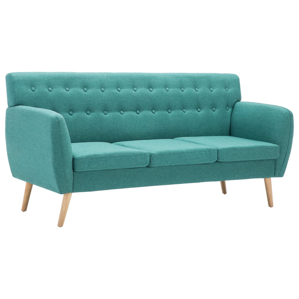 Canapé à 3 places revêtement en tissu 172x70x82 cm vert - XIOS