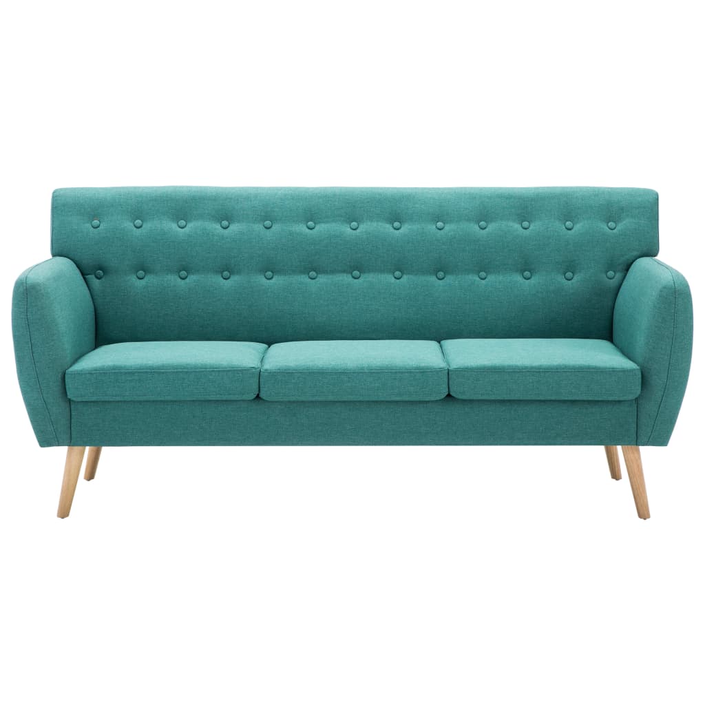 Canapé à 3 places revêtement en tissu 172x70x82 cm vert - XIOS